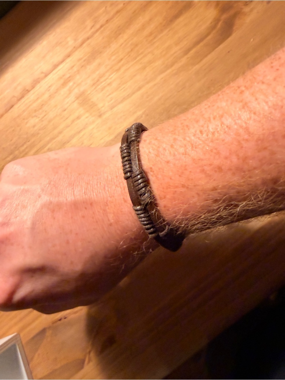 Brown Leather Wrapped Bracelet